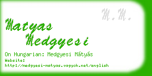 matyas medgyesi business card